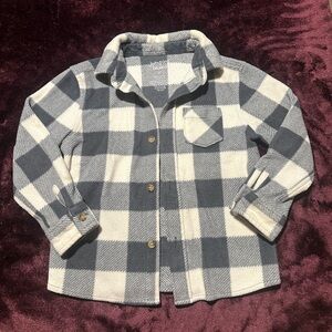 Jumping Beans Checked Fleece Button Down Shirt 4T
